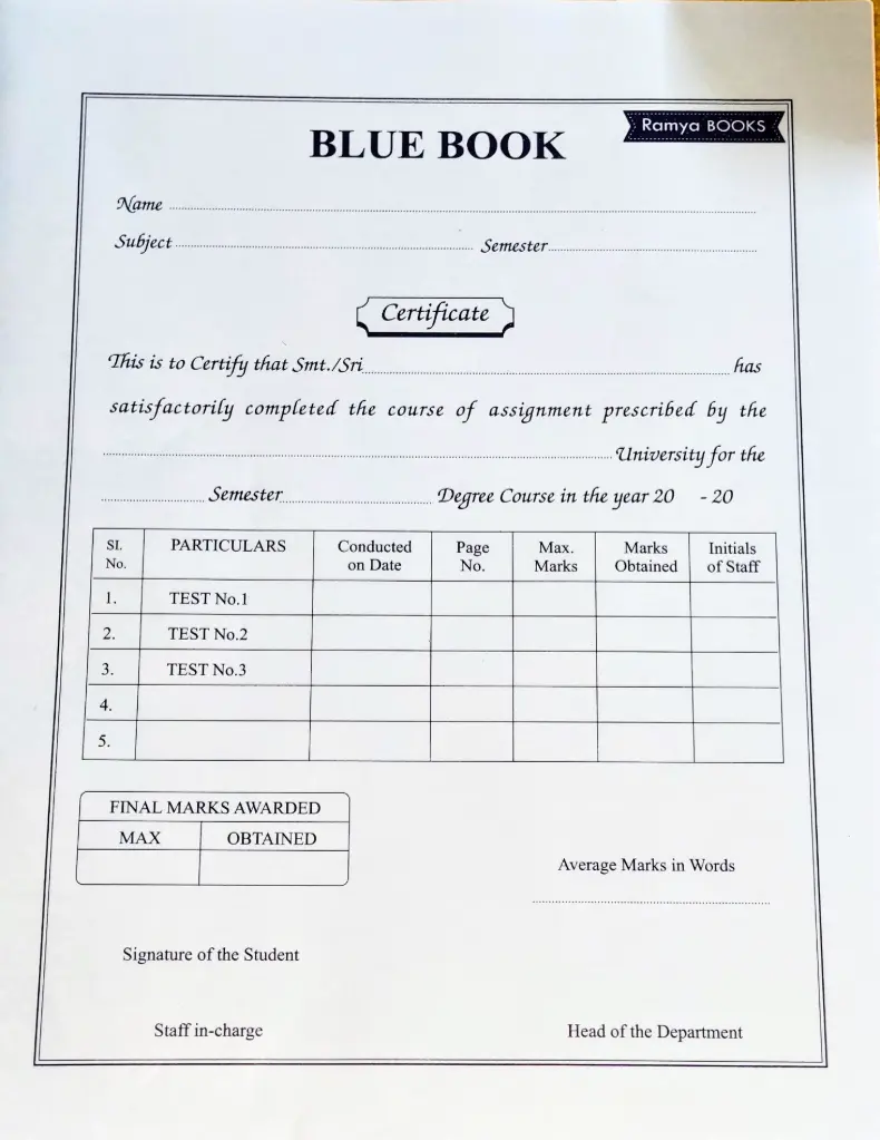 Blue Books